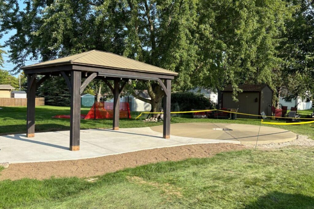 gazebo in the backyard