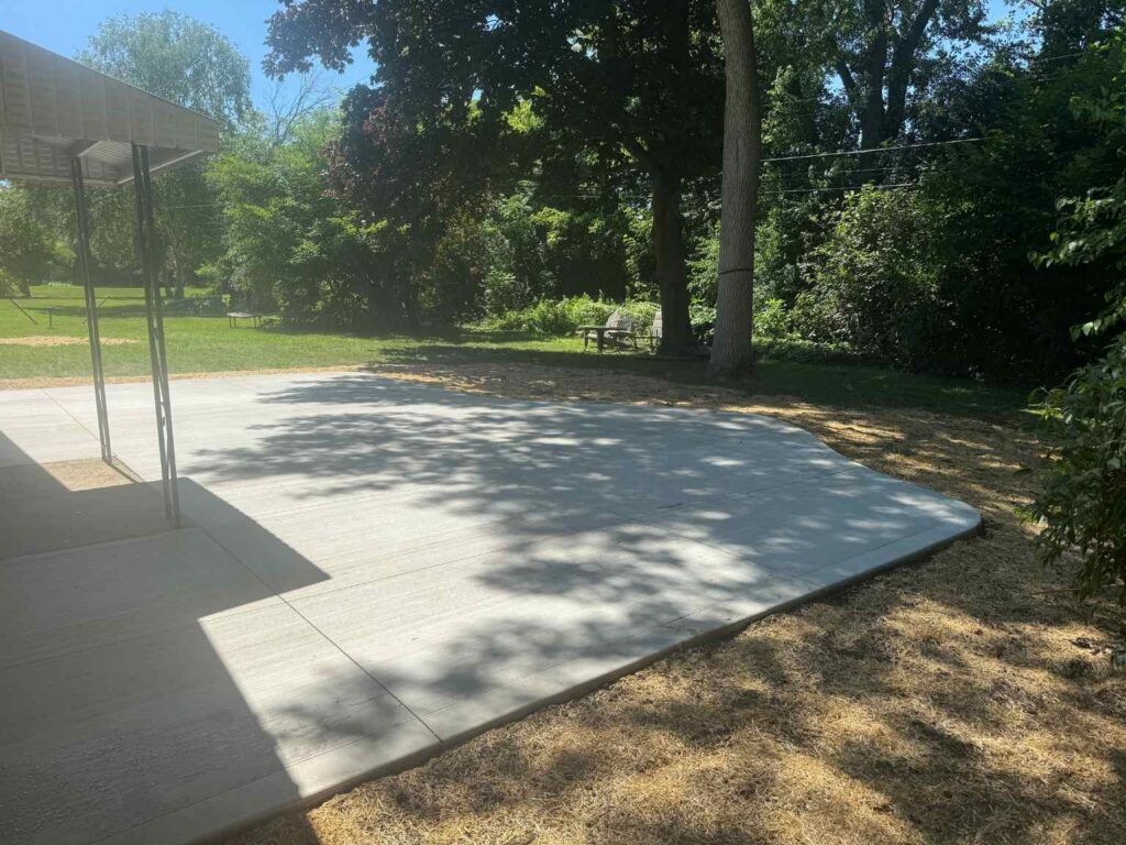 custom poured concrete patio milwaukee landscaping 1
