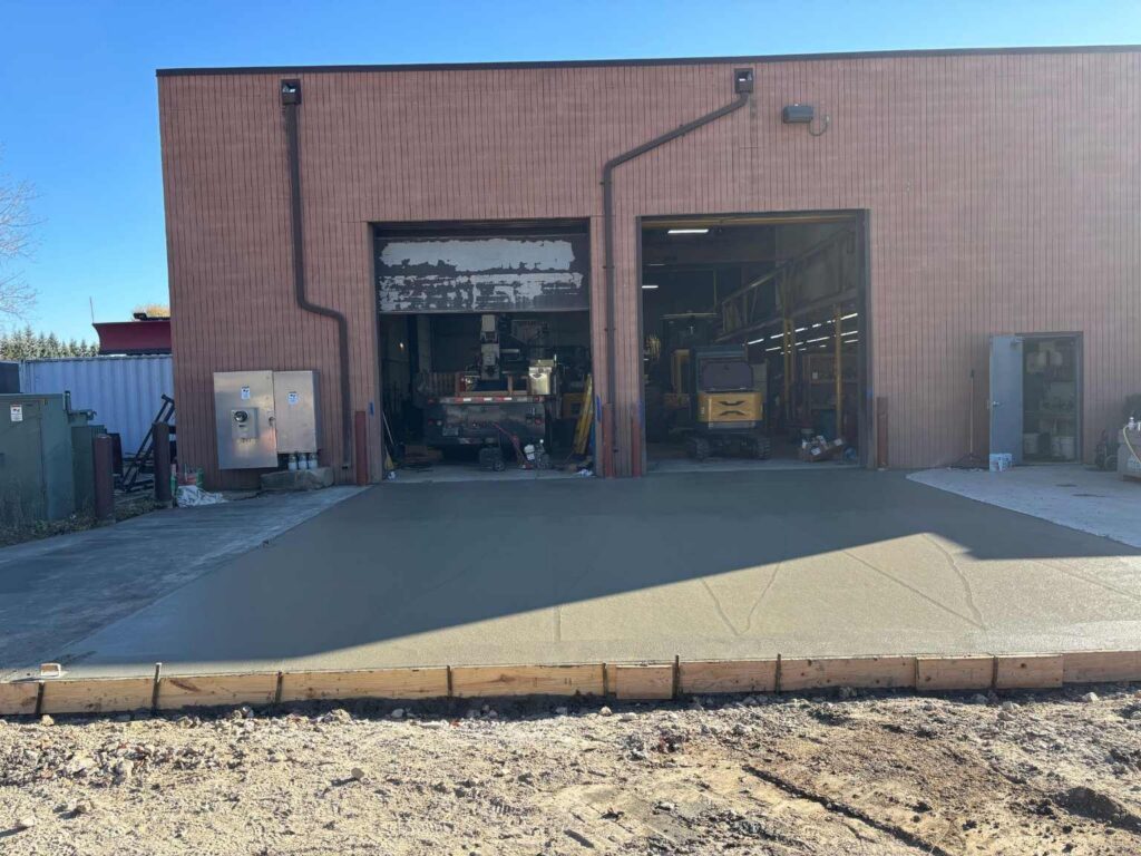 menomonee falls commercial concrete shop approach slab 1