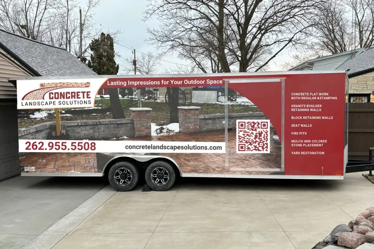 Concrete Landscape Solutions Trailer Van