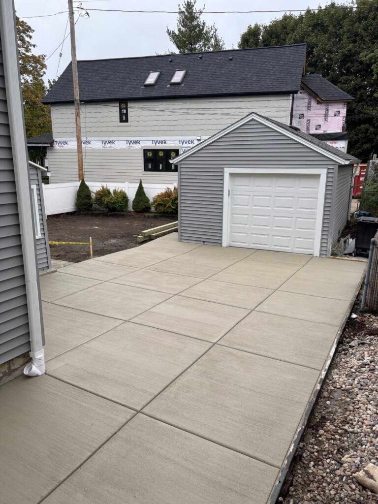 wauwatosa concrete driveway hand tooled control joints